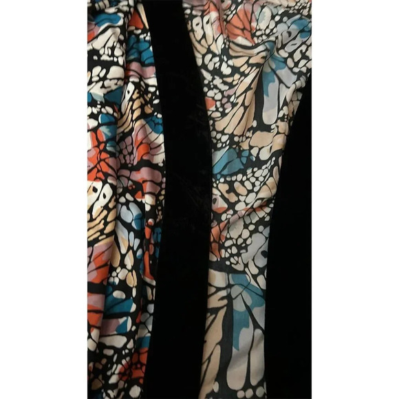 Tolani Collection Women's 3XL Black Kimono Cardigan Velvet Trim Monarch - Picture 4 of 4